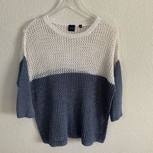 Saks linen crocheted sweater